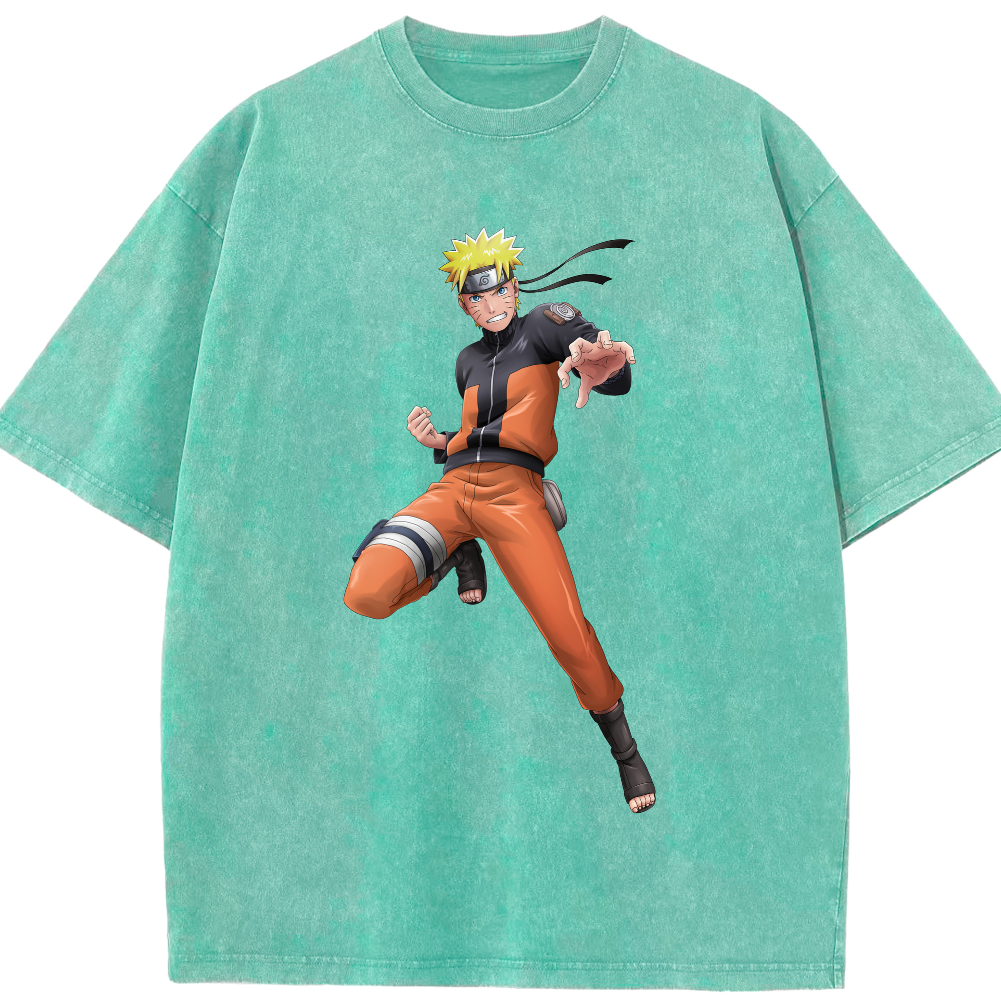 （画像用） NARUTO -ナルト- うずまき ナルト Uzumaki Naruto 綿100% ヴィンテージ風 半袖Tシャツ（フロントプリント）